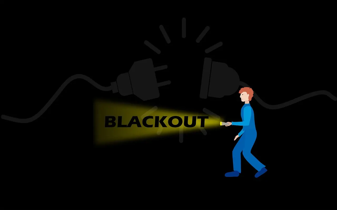 blackout, energy crisis, power failure, dark, electricity, energy, flashlight, man, cartoon, blackout, blackout, blackout, blackout, blackout