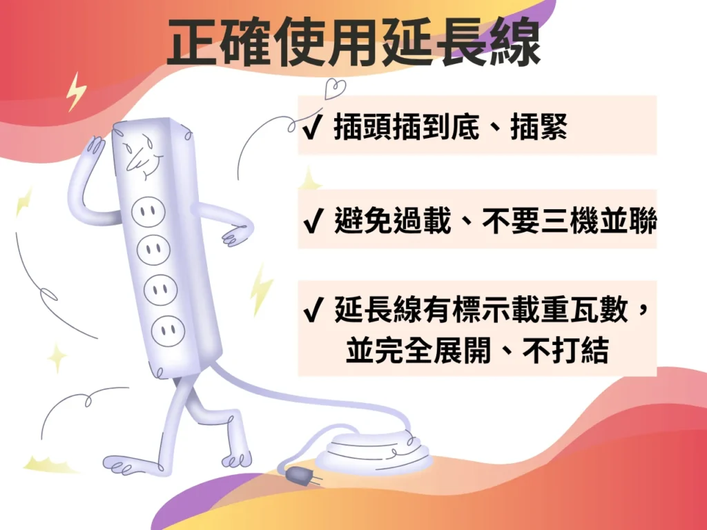 正確使用延長線